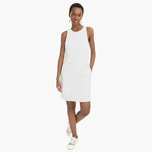 J. Crew White Denim Shift Dress